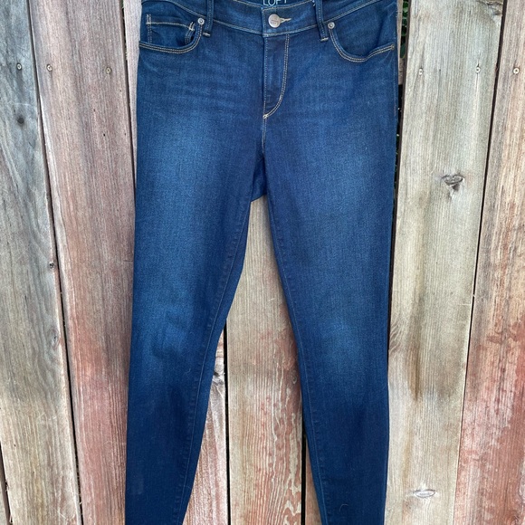 Loft Blue Jean Leggings Size 4 - Picture 1 of 15